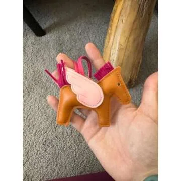 HOHOPEACH Vegan Leather Bag Charms for Women - Cute Keychains