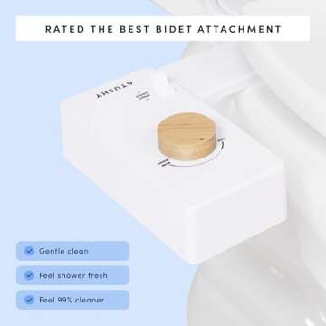 TUSHY Classic 3.0 Bidet Toilet Seat Attachment - A Non-Electric Self Cleaning Water Sprayer with Adj...