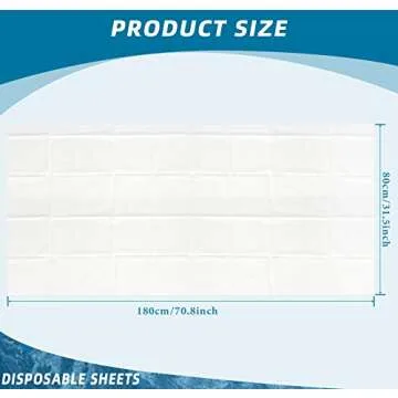 20 Pieces Disposable Bed Sheets Bed Cover Spa Massage Table Sheet Waterproof Bed Cover Flat Sheets Non-woven Fabric, 31 x 71 Inches (White)