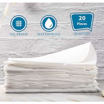 20 Pieces Disposable Bed Sheets Bed Cover Spa Massage Table Sheet Waterproof Bed Cover Flat Sheets Non-woven Fabric, 31 x 71 Inches (White)