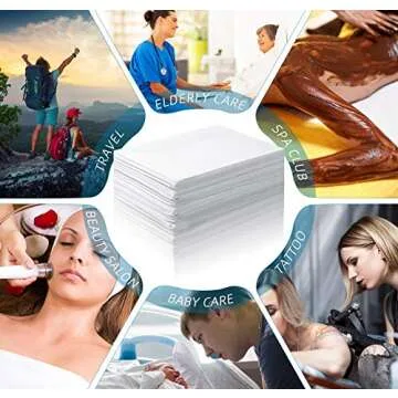 20 Pieces Disposable Bed Sheets Bed Cover Spa Massage Table Sheet Waterproof Bed Cover Flat Sheets Non-woven Fabric, 31 x 71 Inches (White)