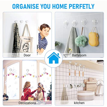 Quntis Suction Cup Hooks - Heavy Duty and Waterproof