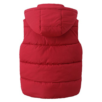 Happy Cherry Girls Warm Winter Vest with Detachable Hood