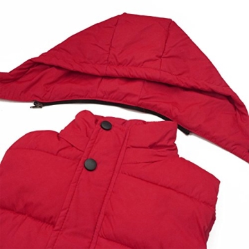 Happy Cherry Girls Warm Winter Vest with Detachable Hood