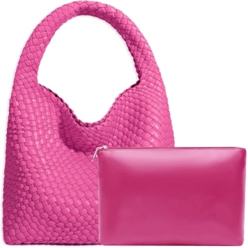 Stylish Women Vegan Leather Hand-Woven Tote Handbag - Chic Everyday Carry