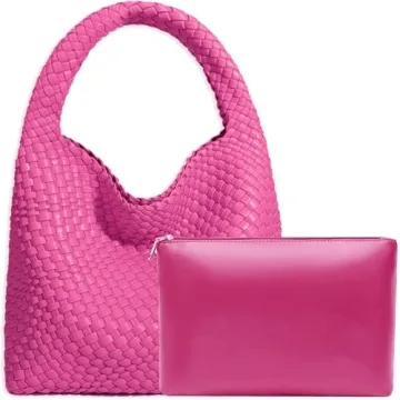 Stylish Women Vegan Leather Hand-Woven Tote Handbag - Chic Everyday Carry