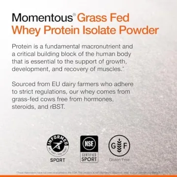 Momentous Grass-Fed Whey Protein Powder for Optimal Recovery
