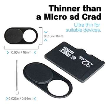 imluckies 6 Pack Webcam Cover Slide - Ultra-Thin Metal Camera Covers for All Devices