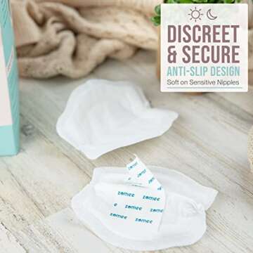 Zomee Disposable Breast Pads for Breastfeeding - Ultra-Absorbent and Soft