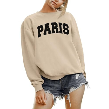 TeesAndTankYou Paris College Style Oversized Sweatshirt - Eco-Friendly Design