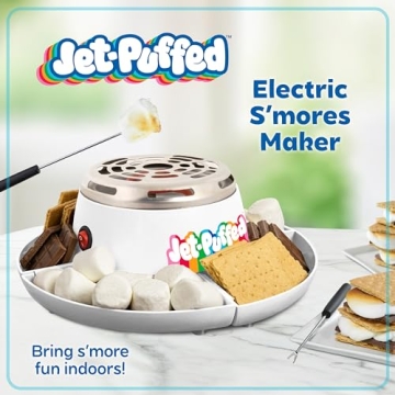 Indoor Electric S'mores Maker with Compartment Tray and Sticks
