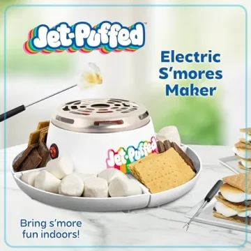 Indoor Electric S'mores Maker with Compartment Tray and Sticks