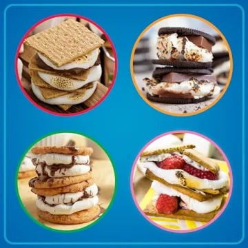 Indoor Electric S'mores Maker with Compartment Tray and Sticks