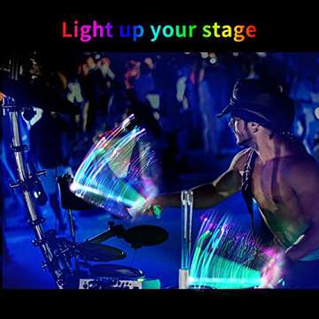 Rechargeable Color Changing LED Light Up Drumsticks with Bag