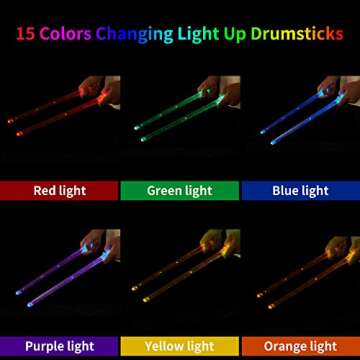 Rechargeable LED Color Changing Drumsticks for All Ages