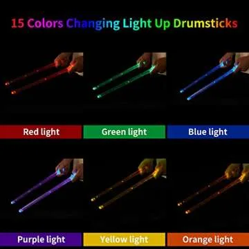 Rechargeable LED Color Changing Drumsticks for All Ages