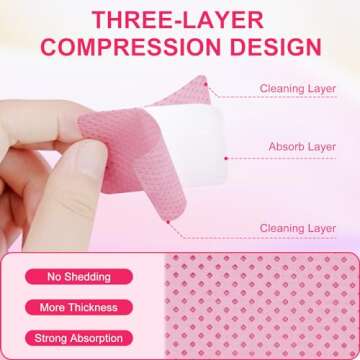 NXJ INFILILA 1080PCS Lint Free Nail Wipes Kit, Pink Gel Nail Polish Remover Set With 1PCS Acetone Pump Dispenser Bottle 200ml(6.8oz) for Professional Soak Off Gel Nail Polish Nail Remover