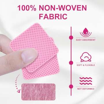 NXJ INFILILA 1080PCS Lint Free Nail Wipes Kit, Pink Gel Nail Polish Remover Set With 1PCS Acetone Pump Dispenser Bottle 200ml(6.8oz) for Professional Soak Off Gel Nail Polish Nail Remover