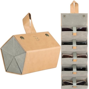 BOSHKU Sunglasses Organizer Case for Travel and Storage