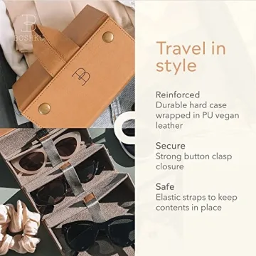 BOSHKU Sunglasses Organizer Case for Travel and Storage