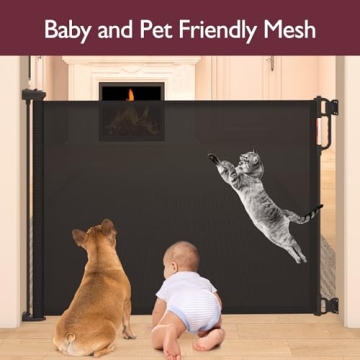 Safe & Stylish Extra Wide Retractable Baby Gate