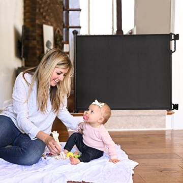 Safe & Stylish Extra Wide Retractable Baby Gate
