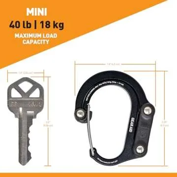 GEAR AID HEROCLIP Mini Carabiner for Travel & Bags