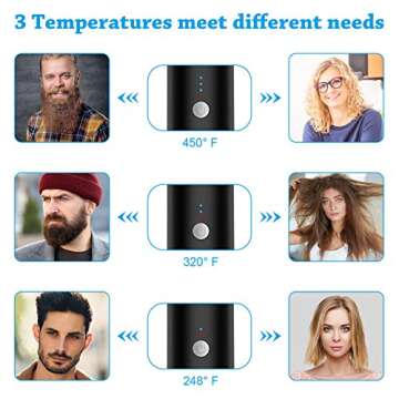 Beard Straightener Brush for Men - Portable Hair Styling