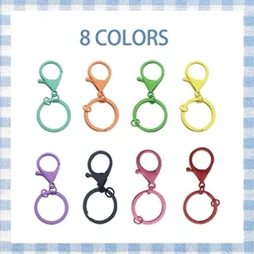 AUGYUESS Colorful Metal Lobster Claw Clasps for DIY