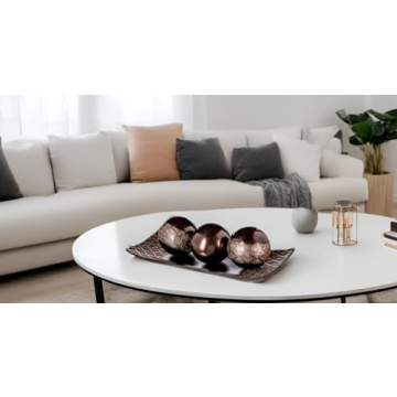 Decorative Tray and Orbs Set for Home Decor