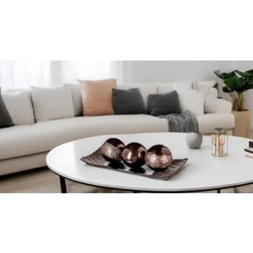 Decorative Tray and Orbs Set for Home Decor