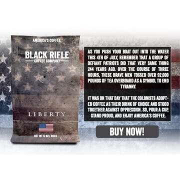 Black Rifle Coffee Company Liberty Roast, Medium Roast Whole Coffee Beans, 12 OZ Bag