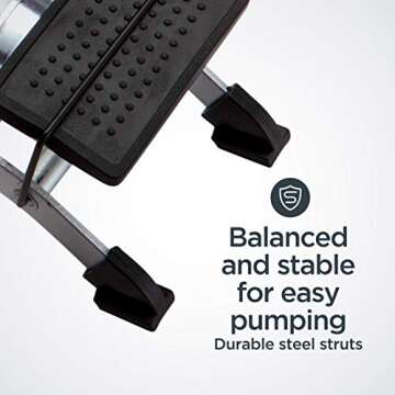 Schwinn Foot Operated Bike Pump Black, 16-Inch