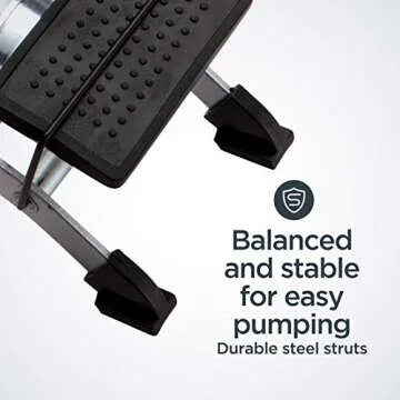 Schwinn Foot Operated Bike Pump Black, 16-Inch