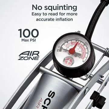 Schwinn Foot Operated Bike Pump Black, 16-Inch