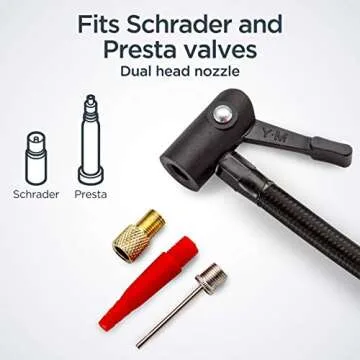 Schwinn Foot Operated Bike Pump Black, 16-Inch