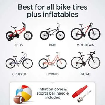 Schwinn Foot Operated Bike Pump Black, 16-Inch