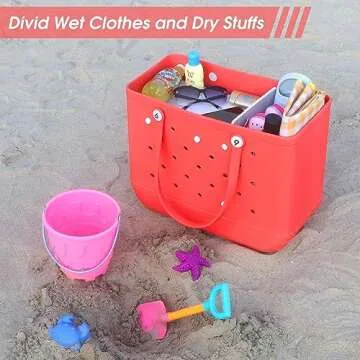 Raymall 2pcs Divider for Bogg Bag Beach Tote, ABS Plastic Divider Tray for XL Bogg Bag Accessories Inserts (White)