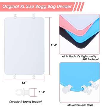 Raymall 2pcs Divider for Bogg Bag Beach Tote, ABS Plastic Divider Tray for XL Bogg Bag Accessories Inserts (White)