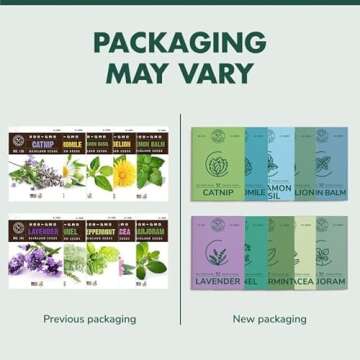 Herb Garden Seeds for Planting in Wood Box - Tea Gifts