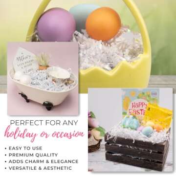 MagicWater Supply - 1/2 LB - Diamond White - Crinkle Cut Paper Shred Filler great for Gift Wrapping,...