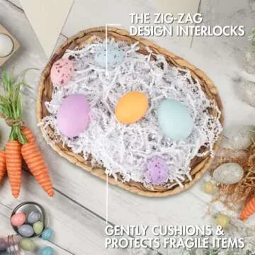 MagicWater Supply - 1/2 LB - Diamond White - Crinkle Cut Paper Shred Filler great for Gift Wrapping, Basket Filling, Birthdays, Weddings, Anniversaries