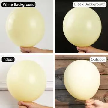 PartyWoo Pastel Yellow Balloons, 100 pcs Pale Yellow Balloons Different Sizes Pack of 36 Inch 18 Inch 12 Inch 10 Inch 5 Inch Yellow Balloons for Balloon Garland Arch as Party Decorations, Yellow-Q07