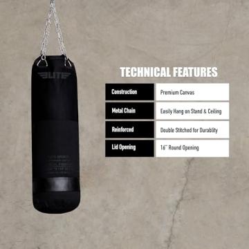 Durable Elite Canvas Punching Bag for MMA and Kickboxing