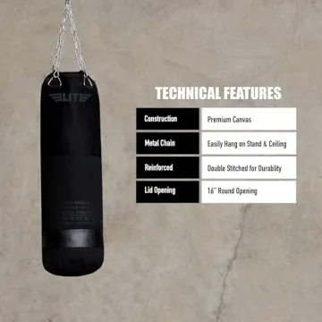 Durable Elite Canvas Punching Bag for MMA and Kickboxing