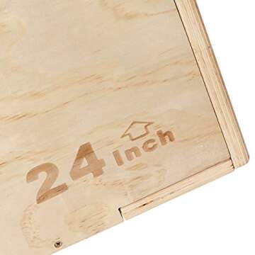 Amazon Basics Wood Plyometric Training Exercise Box, 16" x 20" x 24"
