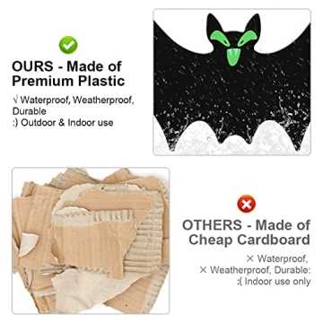 18 Pcs Hanging Bats Halloween Decorations for Outdoor