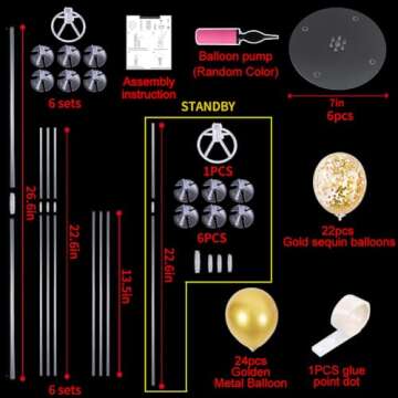 TONIFUL Inflatable Toys Balloon Stand Kit - Perfect for 2025 Celebrations and Decorations