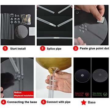 TONIFUL Balloon Centerpieces Kit for Celebrations and Events