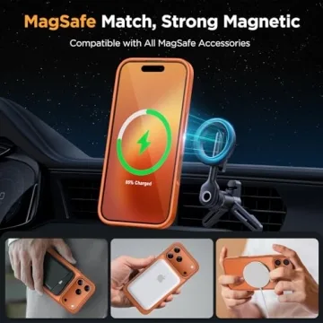 Miracase Magnetic iPhone 17 Pro Case with Screen Protector